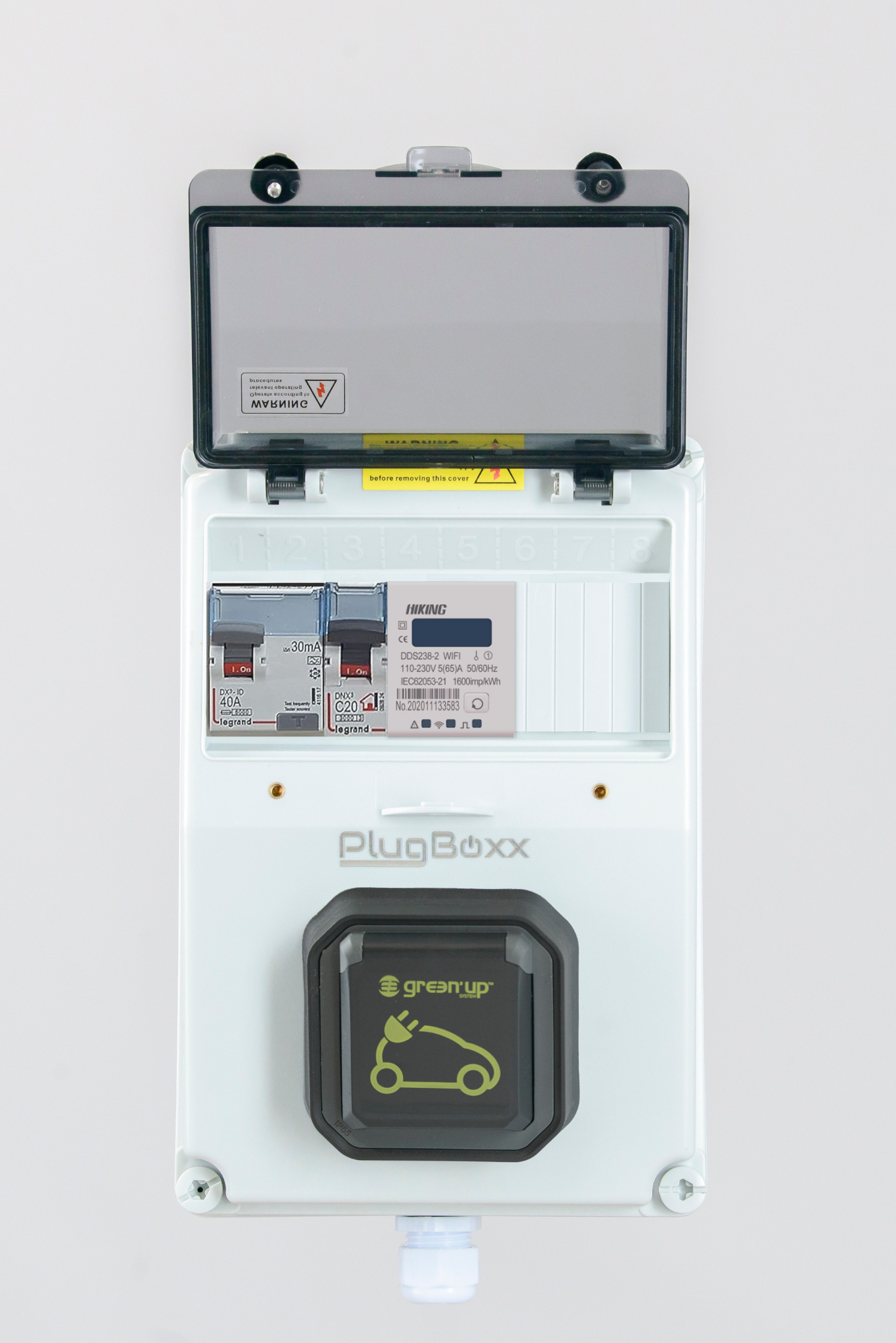Kit Green Up intégré Legrand avec protection, compteur connecté et contacteur