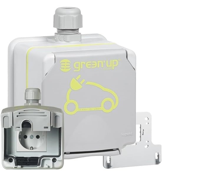 Legrand - Prêt-à-poser Green'up Access pour véhicule électrique prise de courant saillie avec patère et disjoncteur différentiel