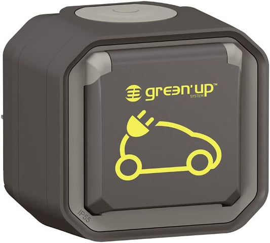 Green'up Access - Prise anthracite 2P+T 16A 230V~ LEGRAND plexo pour recharge de véhicule électrique complète saillie