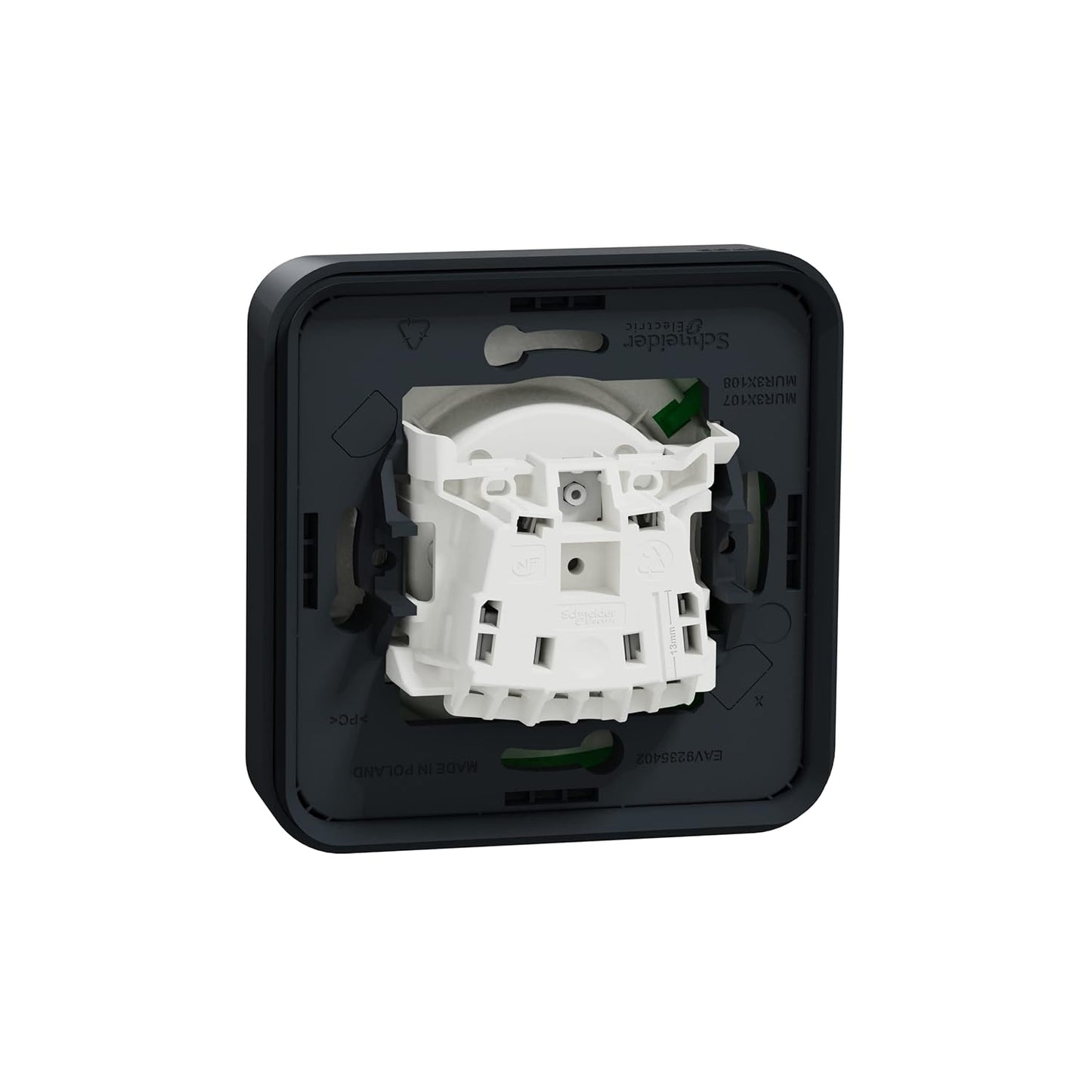 Schneider Electric - Mureva Styl - Prise courant 2P+T renforcee - encastre - IP55 - IK08 - EV - gris - MUR36011