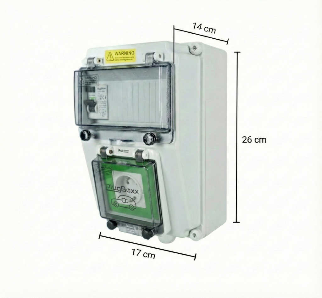 Coffret équipé d'une prise renforcée et protection surcharge/court-circuit/défaut de terre